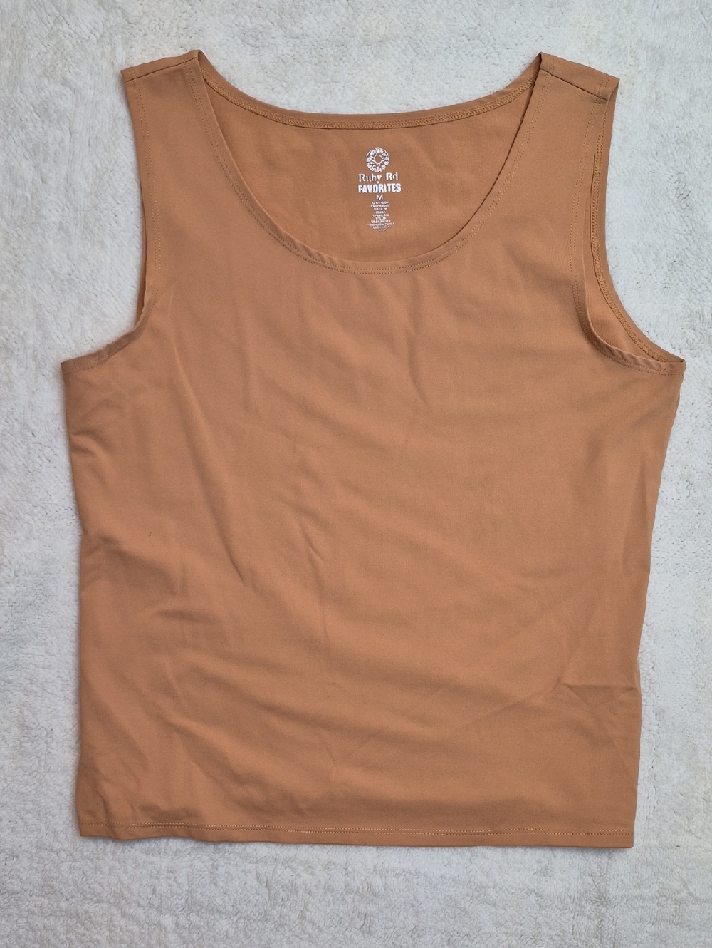 Ruby Rd. Women's Tan Scoop Neck‎ Tank Size M